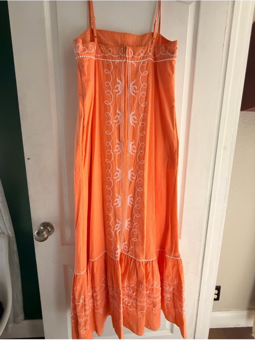 NWOT Lilly Pulitzer Linen Rozalie Dress Size 12 in Papaya Frond Fantasy - Picture 5 of 6